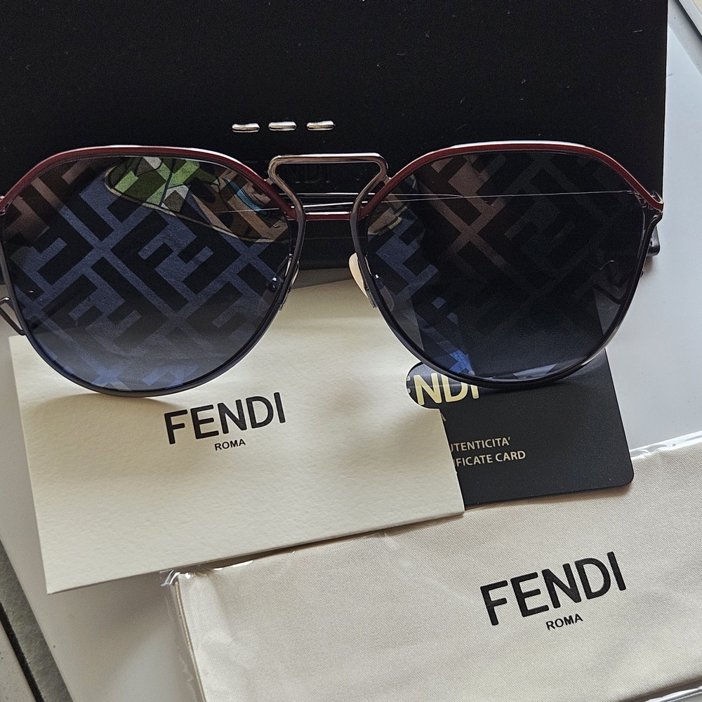 Fendi Women's Aviator Sunglasses - Dark Silver/ Grey